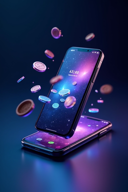 Smartphone cu aplicația casino